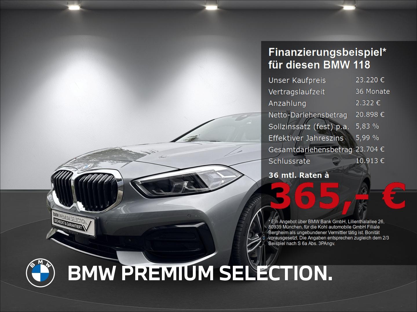 BMW 118 i Sport Line Navigation Sonnenschutzverglasu
