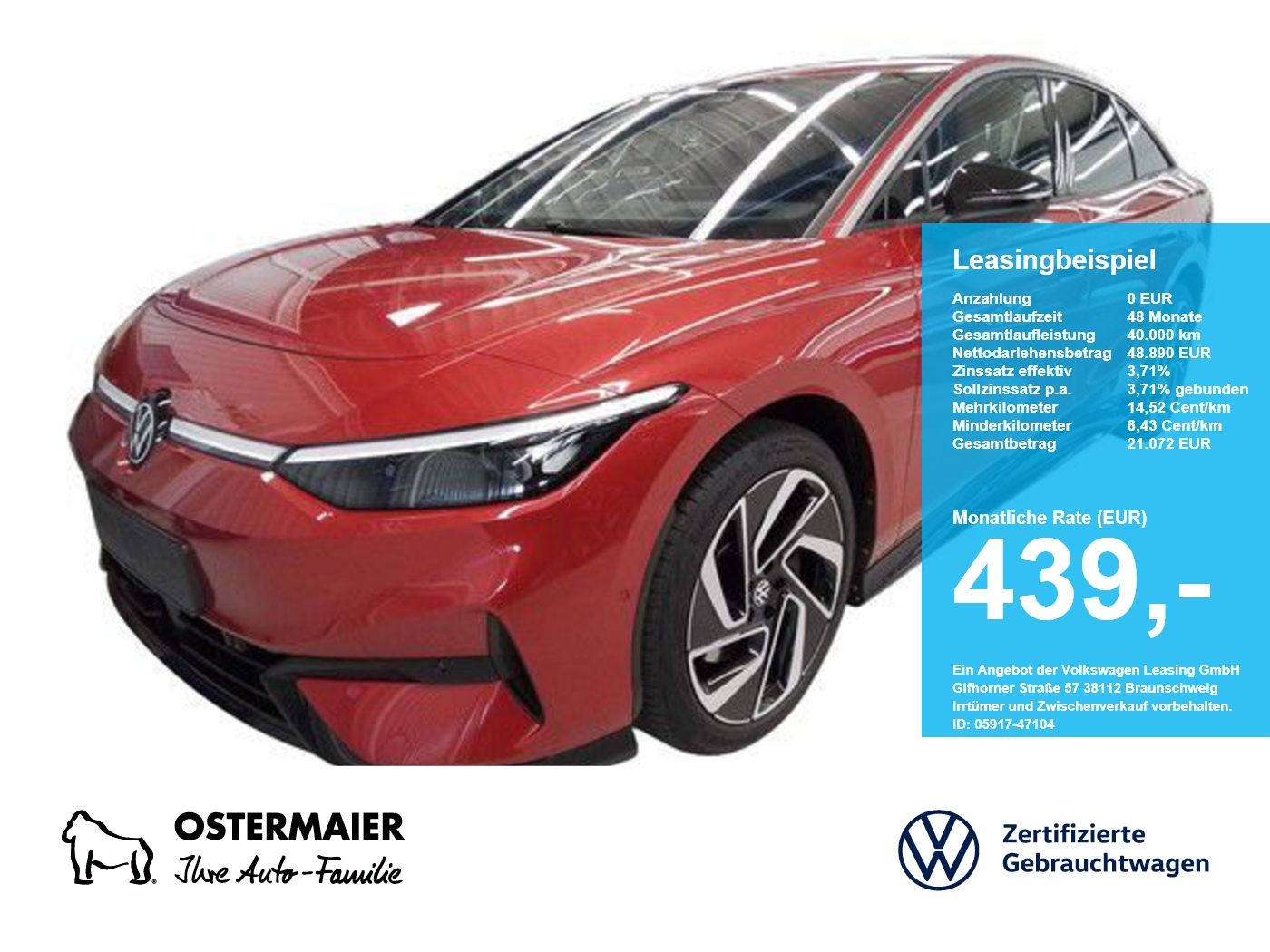 Volkswagen ID.7 PRO S 286PS NP.76T AHK.AREA-V.HEAD-UP.20 ME
