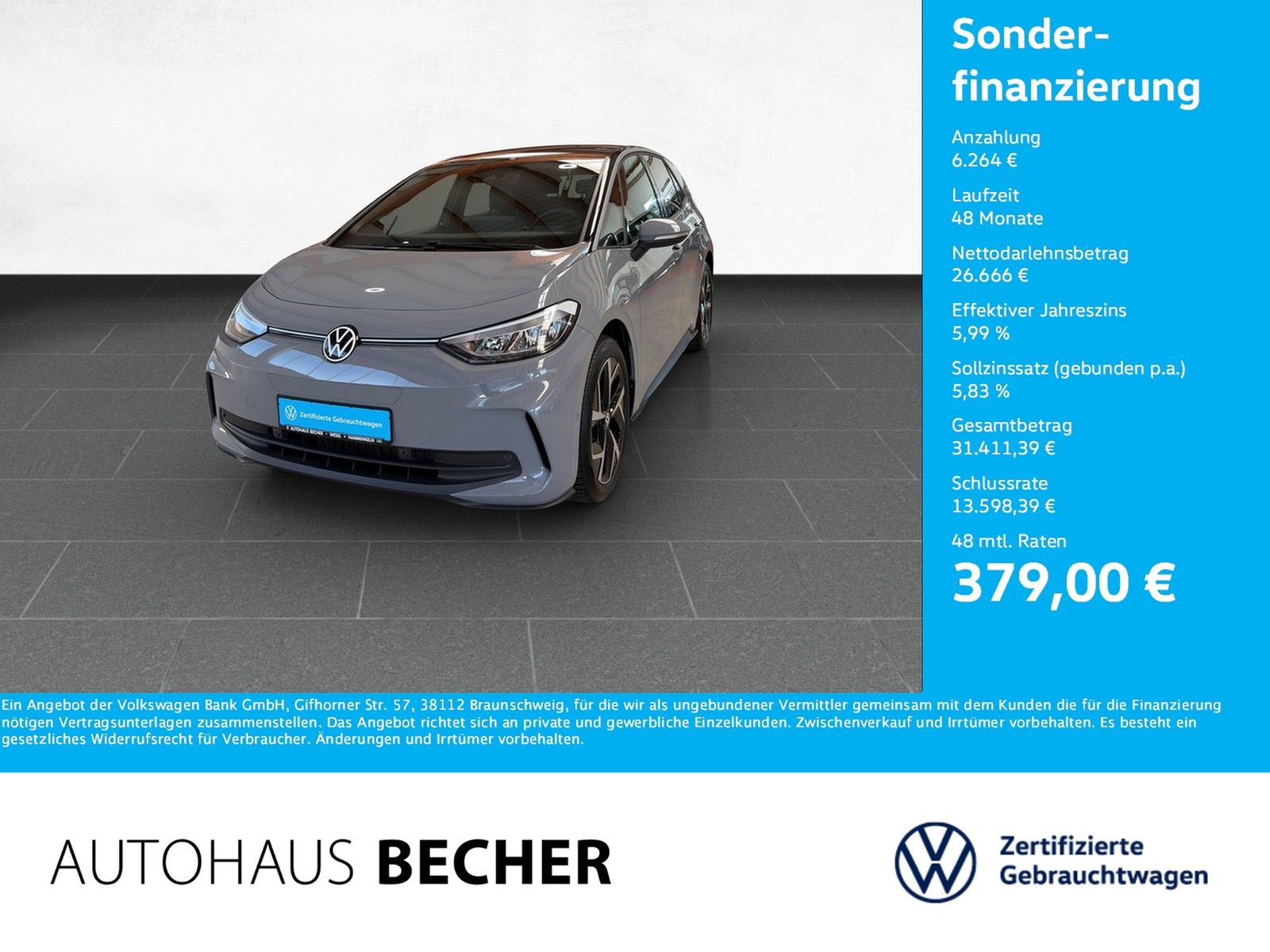 Volkswagen ID.3 Pro 150kW 1-Gang-Automatik /Navi/Rückfahrk