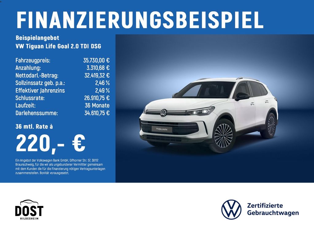 Tiguan Life Goal 2.0 TDI DSG MATRIX-LED+AreaView