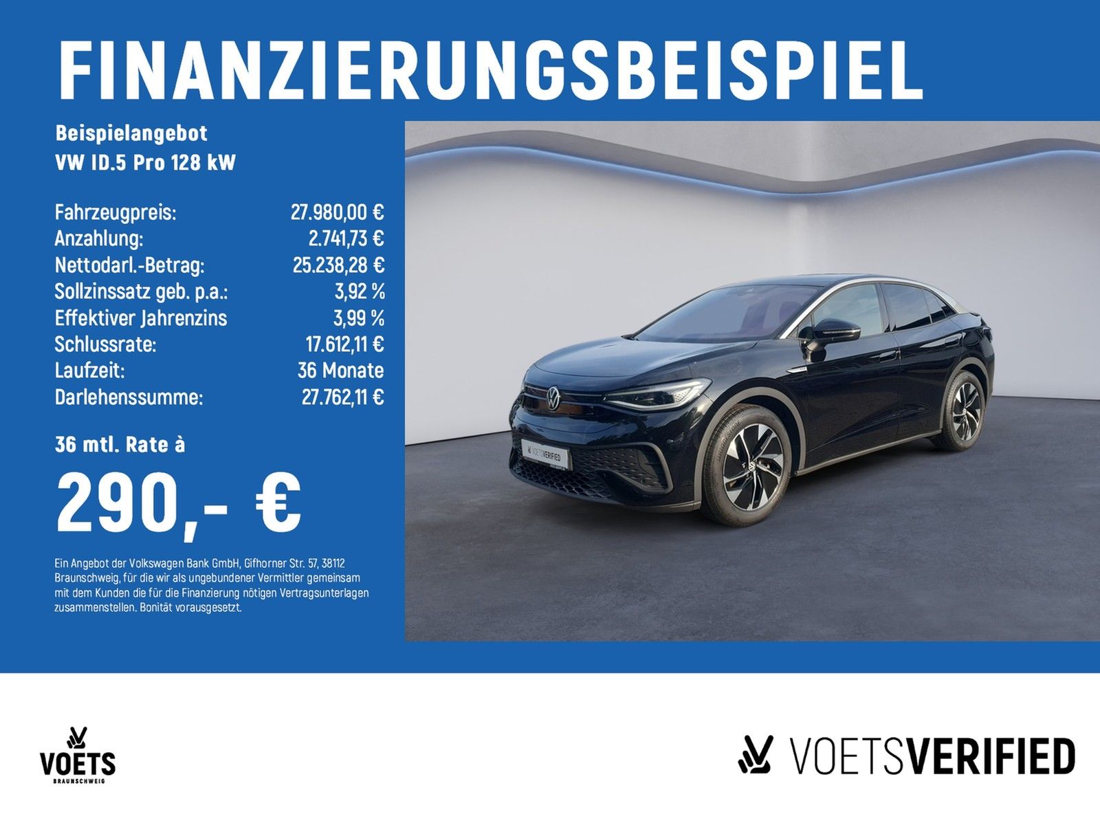 Volkswagen ID.5 Pro 128 kW MATRIX-LED+RearView+NAVI