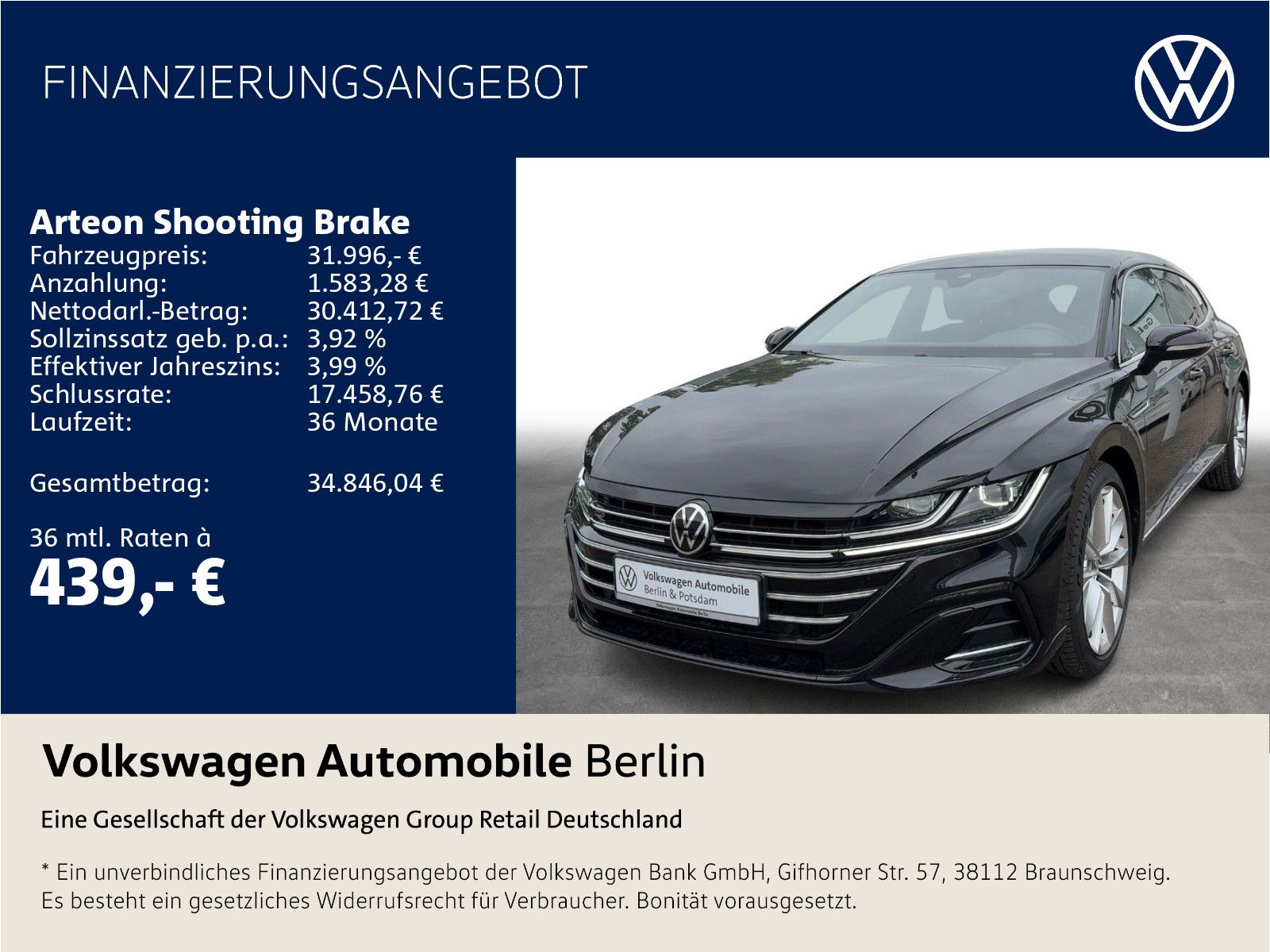 Volkswagen Arteon Shooting Brake 2.0 TDI DSG R-Line LED SHZ