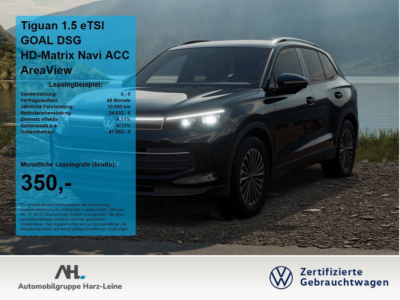 Volkswagen Tiguan 1.5 eTSI GOAL DSG HD-Matrix Navi ACC Area