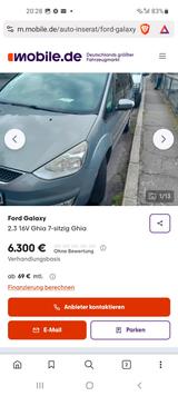 Ford Galaxy 2.0 Ghia Ghia - gebrauchte Ford Galaxy aus dem Jahr 2009