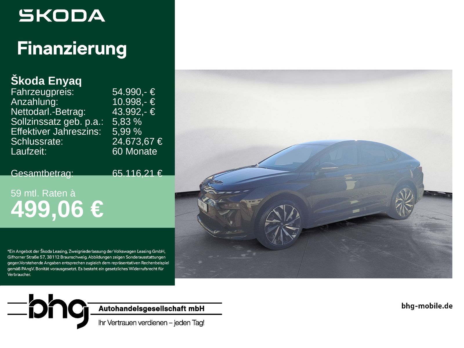 Skoda Enyaq Coupe 85 Sportline h Batterie Elektromotor
