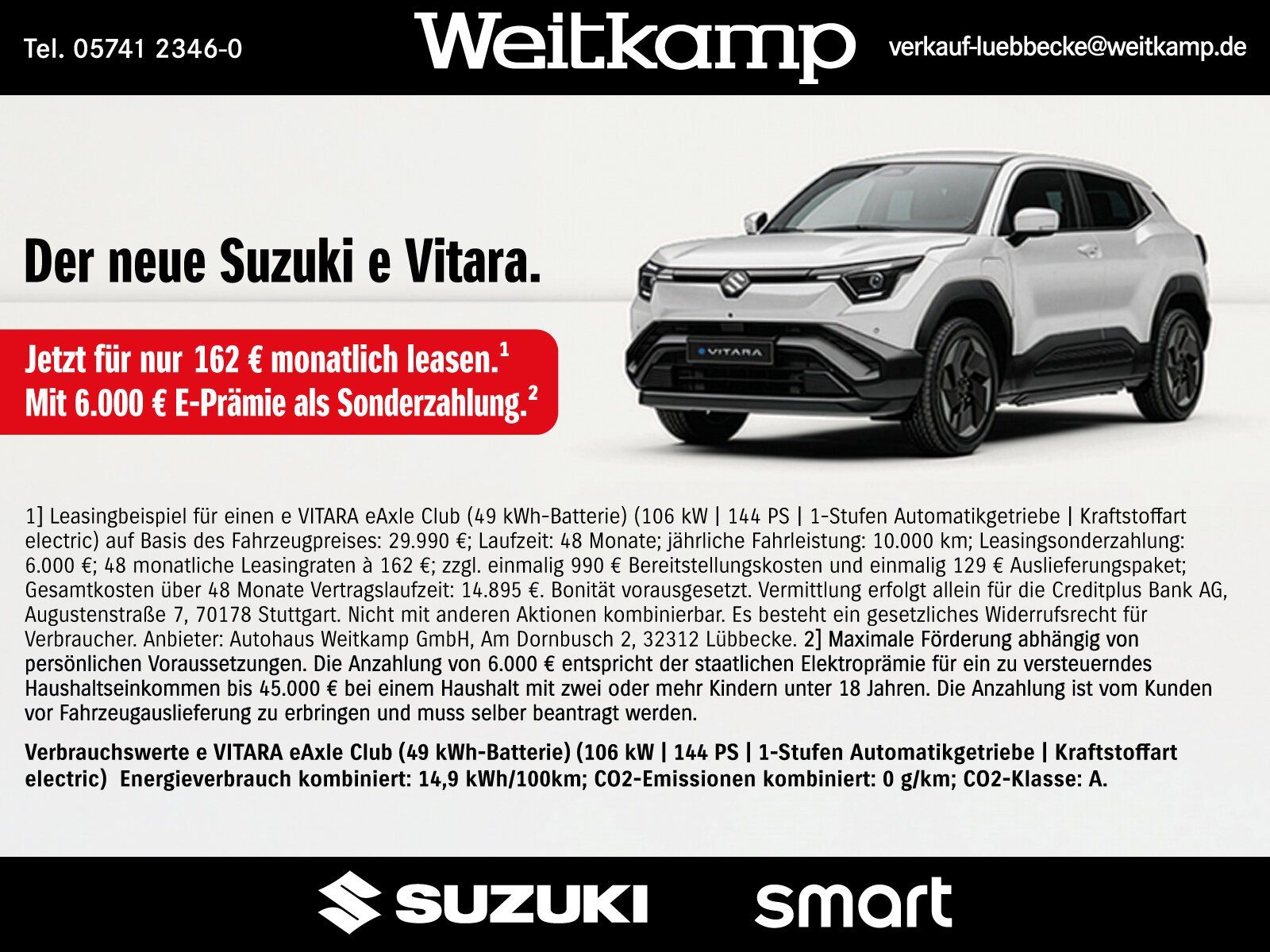 Suzuki e Vitara EV Club 49kWh Styling/HiFi/Klima/eFH.