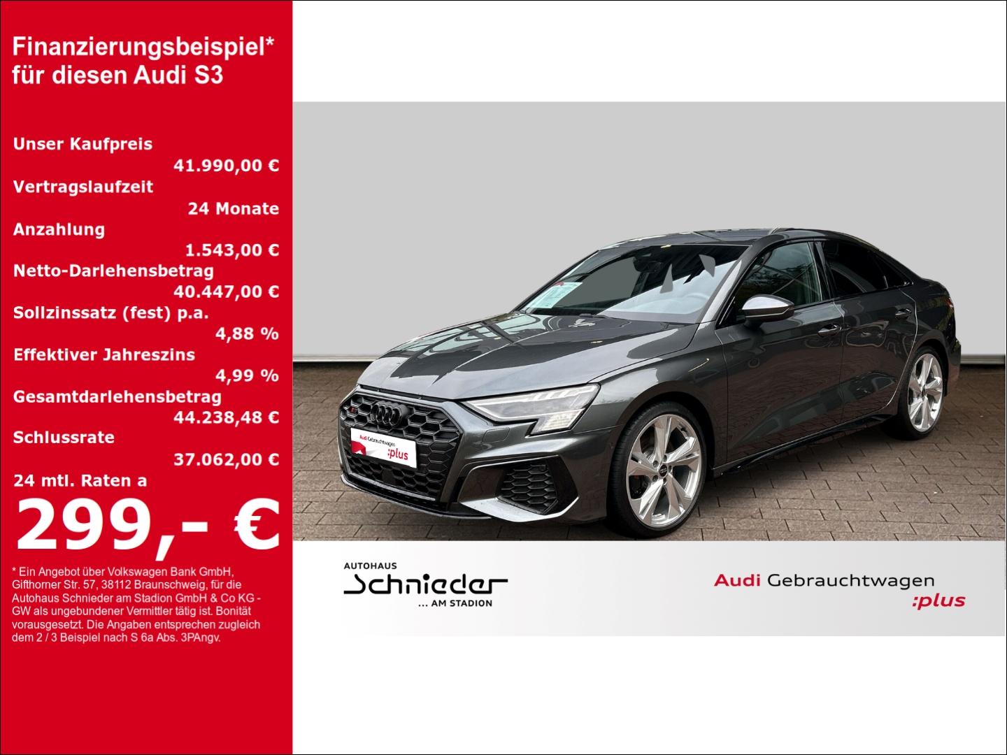 Audi S3 Limousine quattro MATRIX-LED+B&O+KAMERA+LEDER