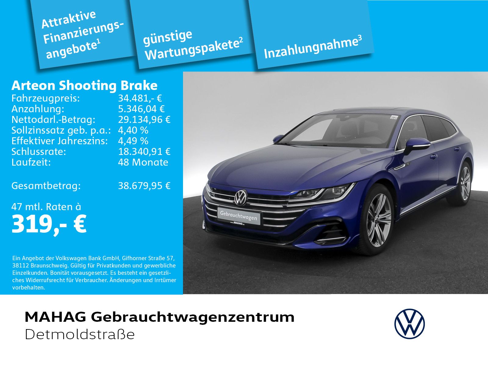 VW Arteon Shooting Brake  2.0 TDI R-Line IQ.Light I