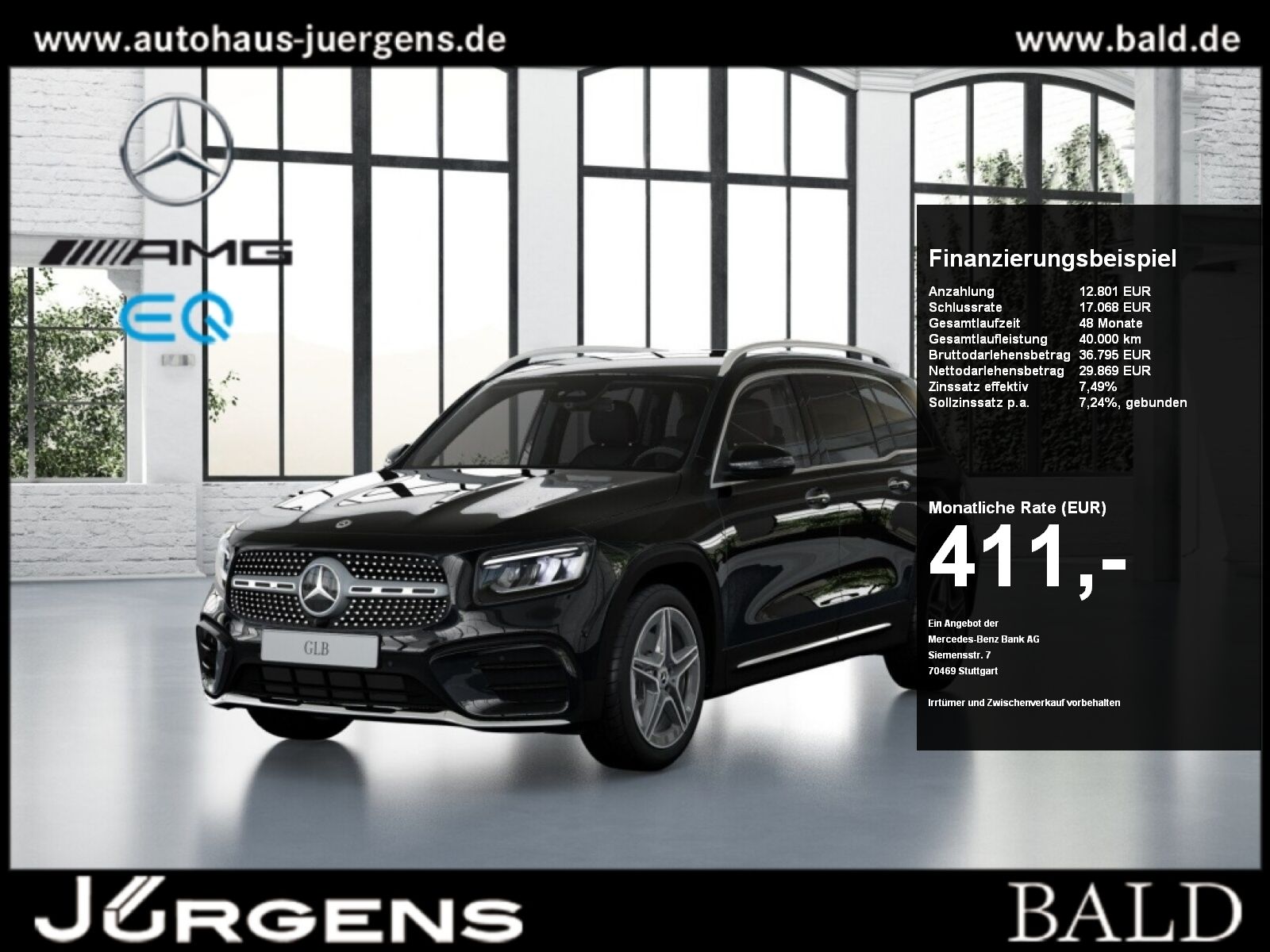 MERCEDES-BENZ GLB 200 AMG-Sport+Ambiente+Cam+LED+Keyl+Navi+PTS