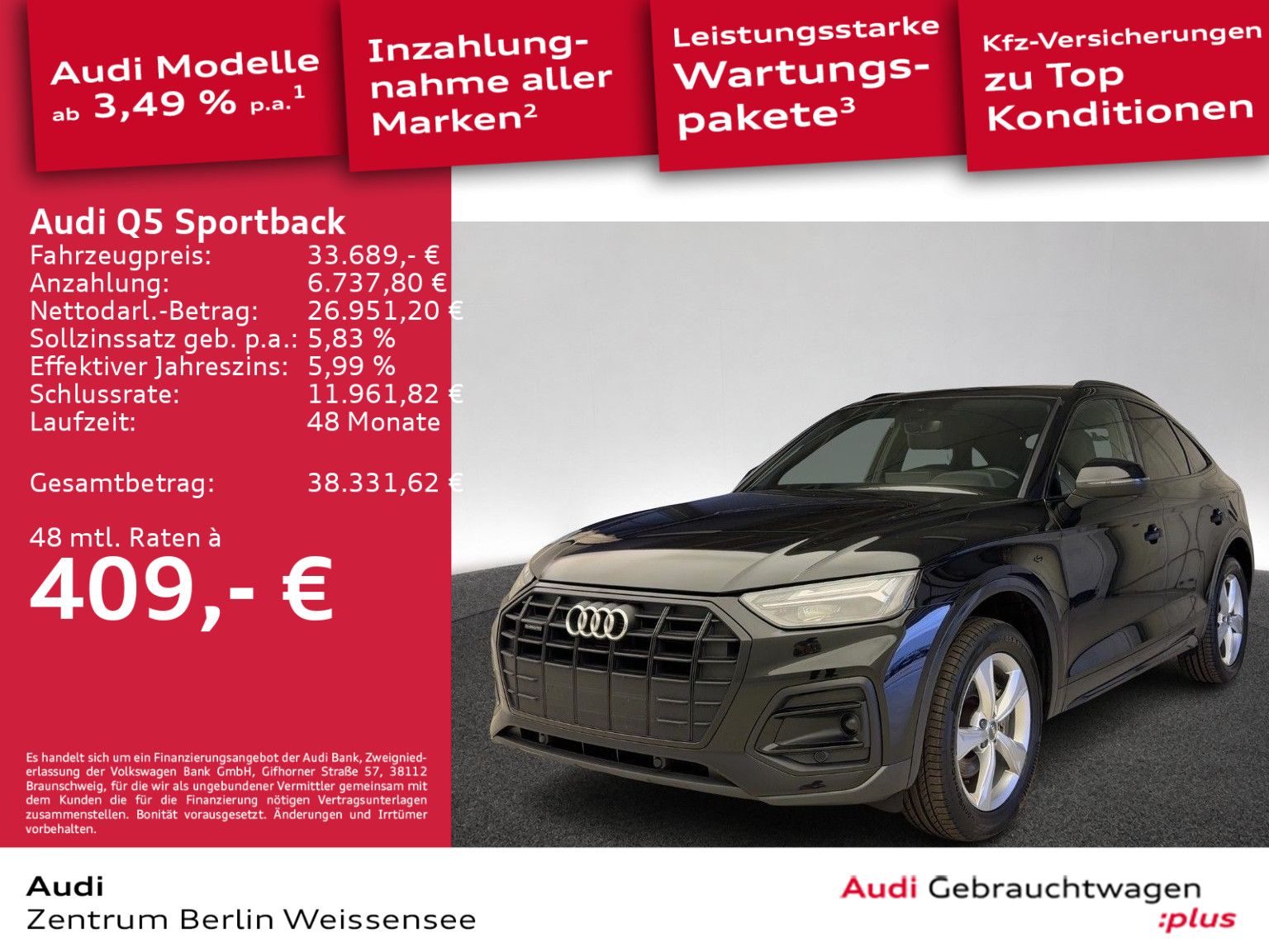 Audi Q5 Sportback 45 TFSI QUA*PANO*RFK*ACC*APP*AHK** imagem 2