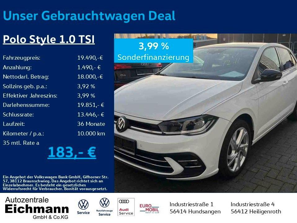 Volkswagen Polo Style 1.0 TSI+DSG+MATRIX-LED+NAVI+ACC+RFK+K
