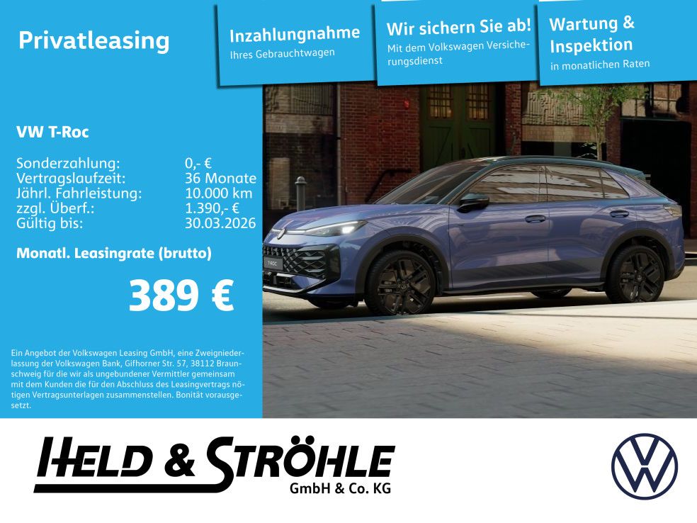Volkswagen T-Roc R-Line 1.5 eTSI Navi / IQ-Light / SHZ /ACC
