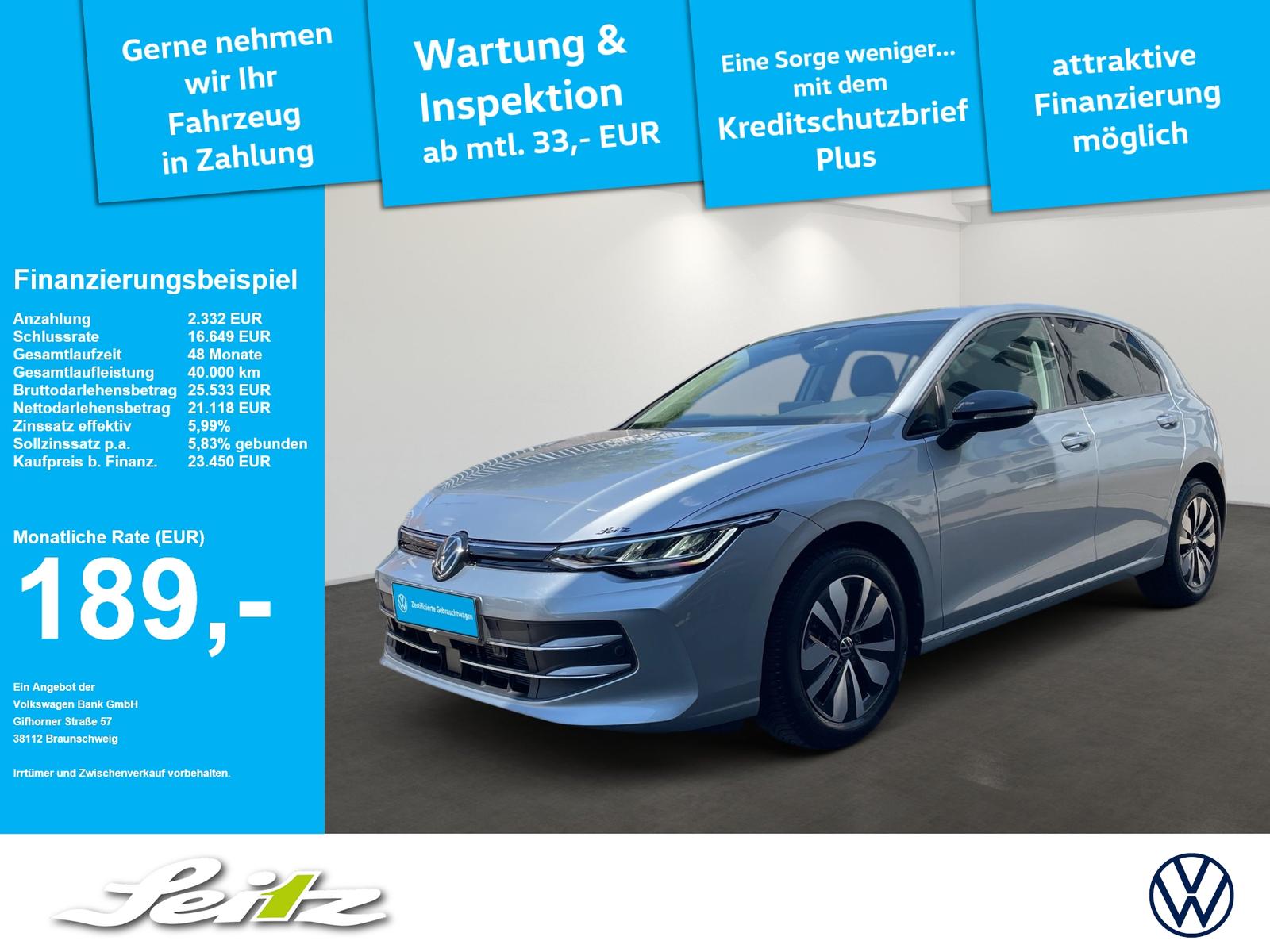 Volkswagen Golf VIII 1.5 TSI Goal *LED*NAVI*PARKSENSOR*
