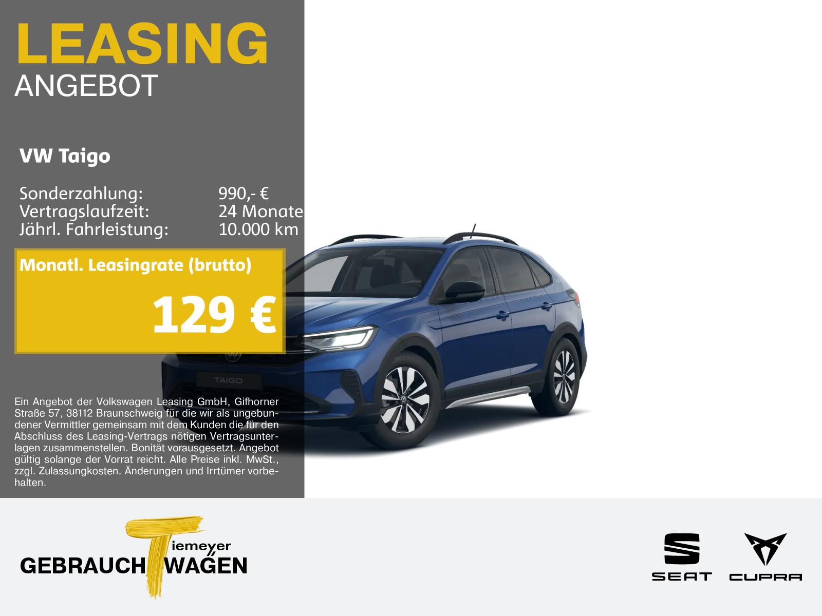 Volkswagen Taigo 1.0 TSI GOAL LED NAVI AHK KAMERA