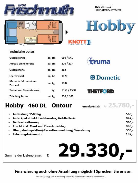 Hobby OnTour 460 DL Bettverbreiterung