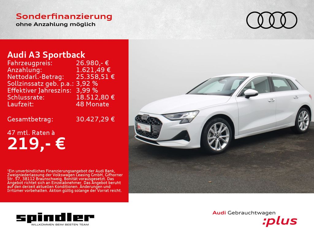 A3 Sportback advanced 35TDI S-tronic / Navi, RFK