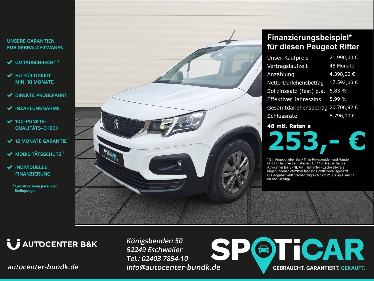 Peugeot Rifter BlueHDI 130 Allure Pack L2 7-Sitzer Kamer