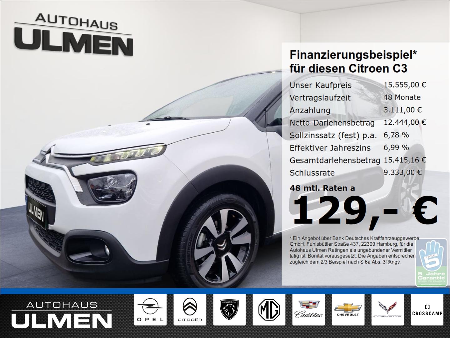 Citroën C3 Shine PT110 EAT6-Automatik Klimaautom DAB Spu