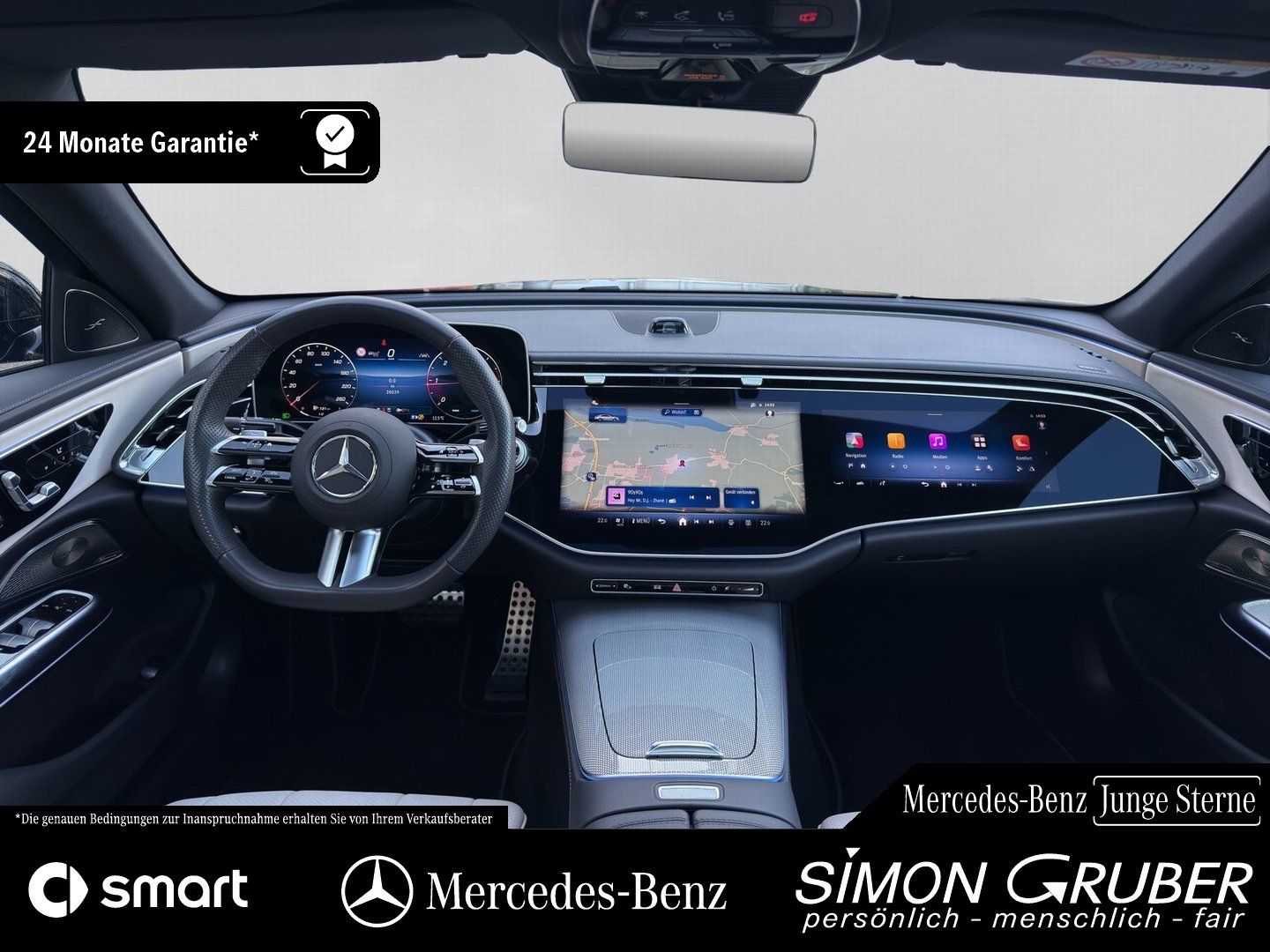Fahrzeugabbildung Mercedes-Benz E 220 d AMG Superscreen Pano Burm Night 360° 20"