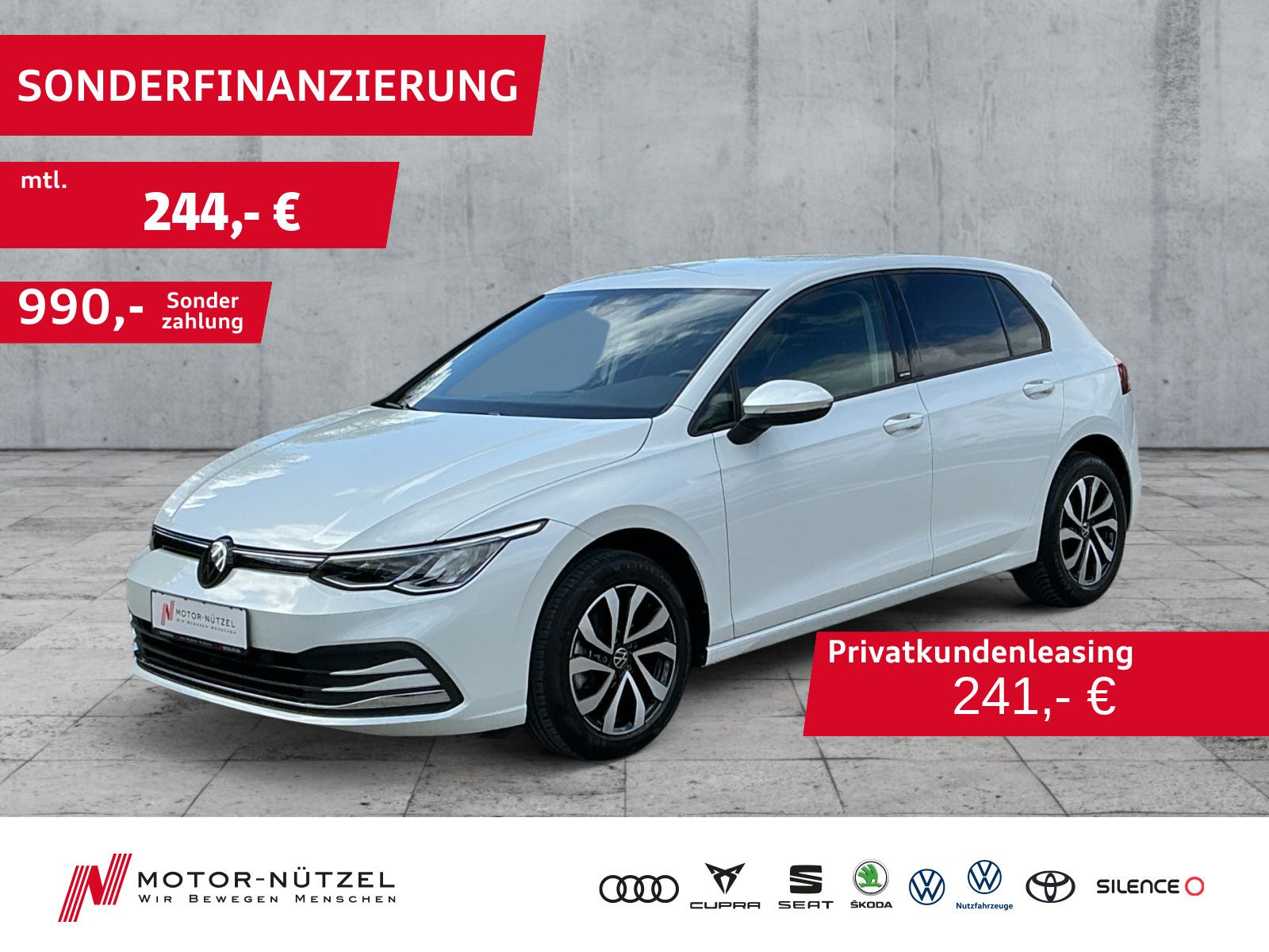 Volkswagen Golf VIII 1.0TSI ACTIVE LED+NAV+ACC+2xPDC+AHK+VC