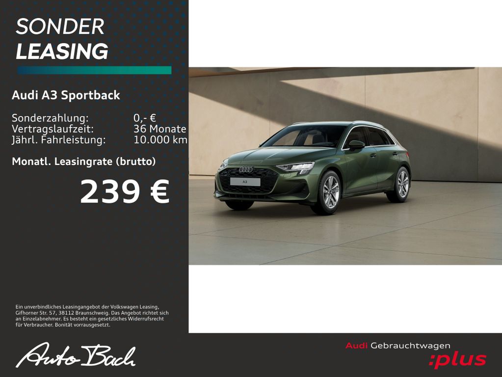 Audi A3 Sportback 35TFSI Navi Sitzhzg EPH Klimaautoma