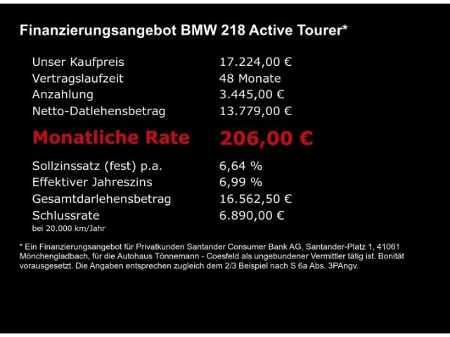 218 Active Tourer ADVANTAGE TDI AT+LED+NAVI+HEAD