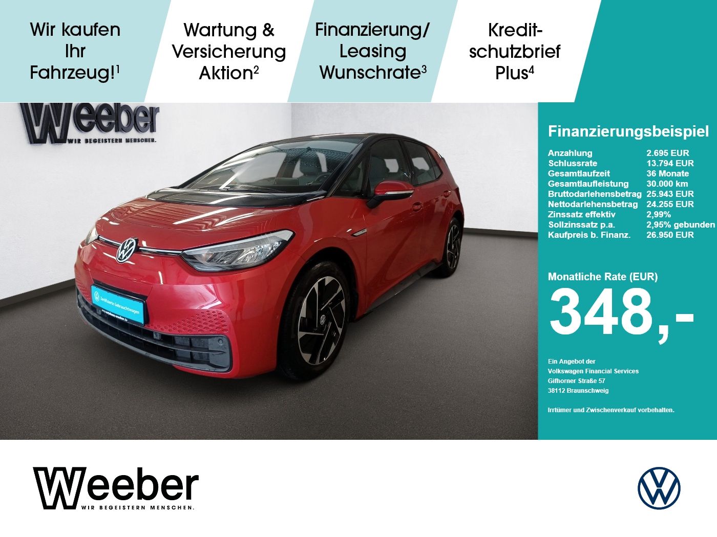 Volkswagen ID.3 Pro Performance *KAMERA*ACC*KESSY*SHZ*NAVI*