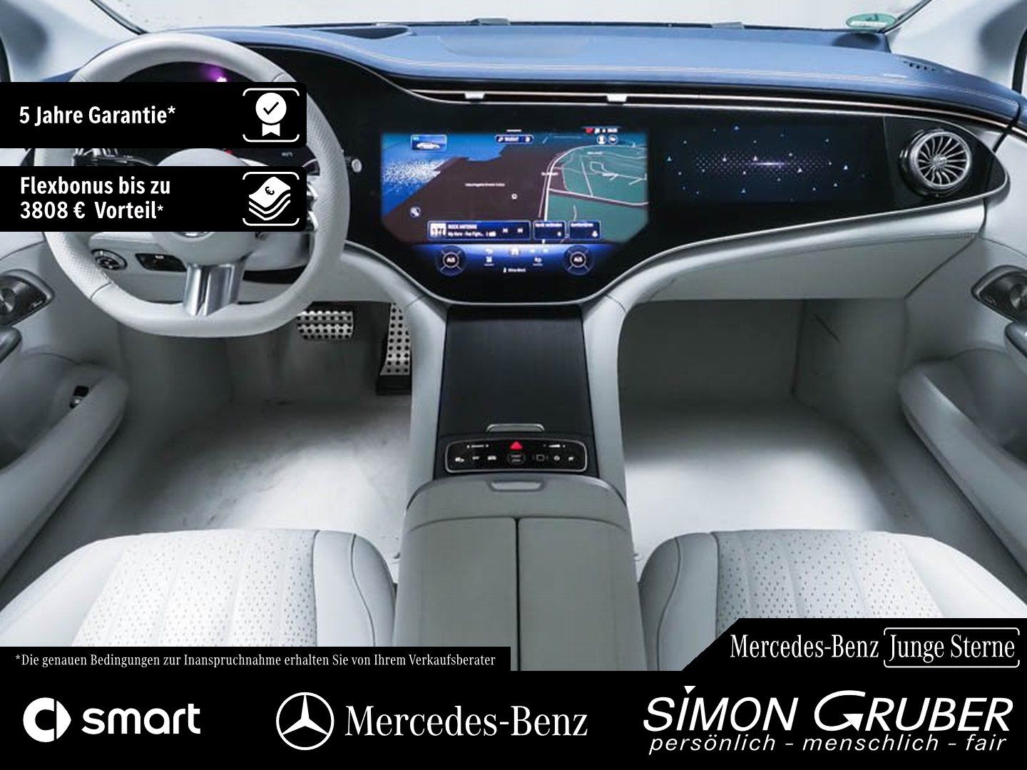 Fahrzeugabbildung Mercedes-Benz EQE 500 4M AMG Pano Leder Airmatic HUD Burm3D