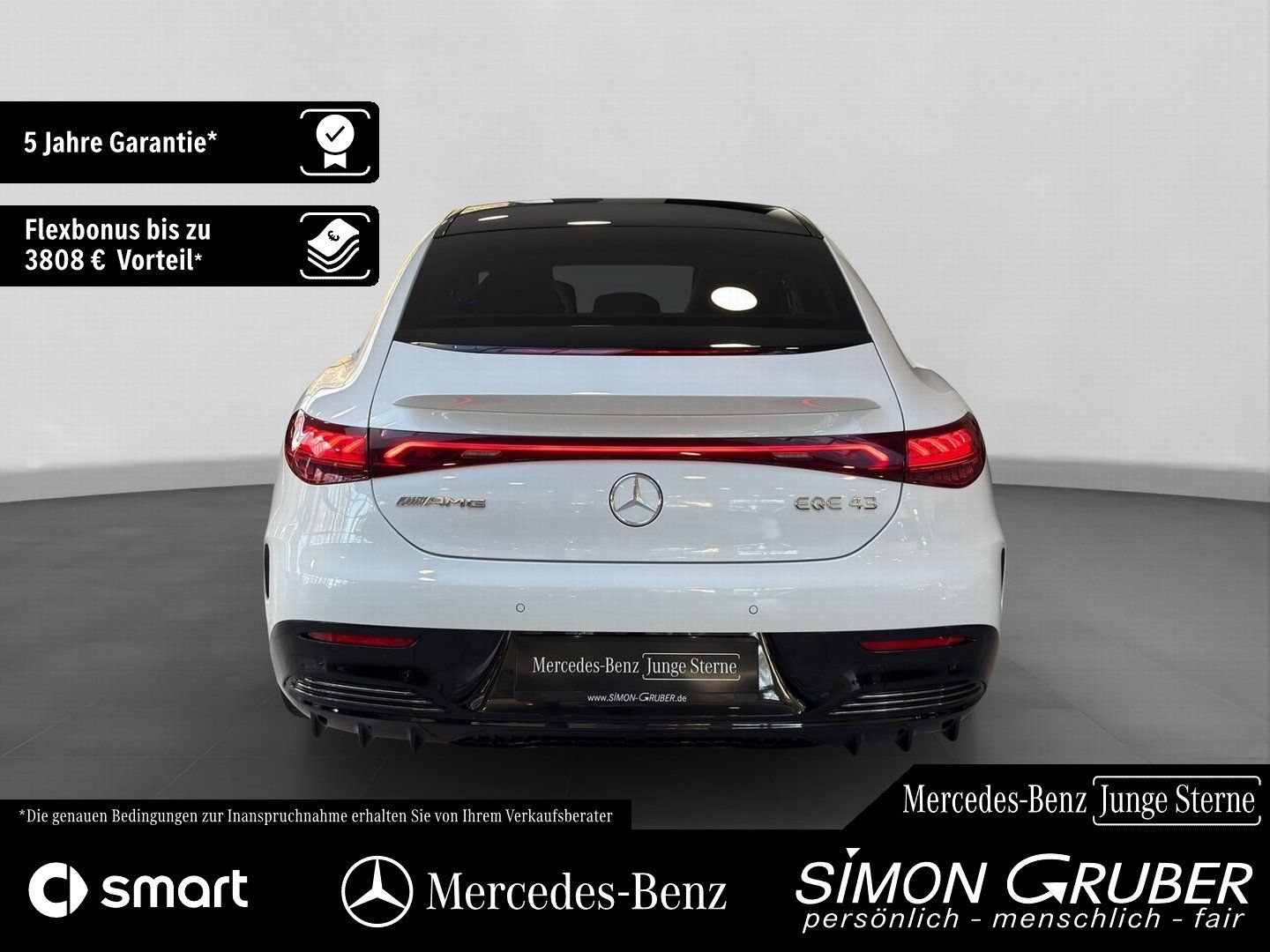 Fahrzeugabbildung Mercedes-Benz EQE 43 4M AMG Night Hyper Pano Carbon Nappa TV