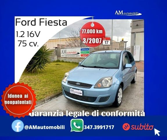 Ford Fiesta 1.2 16V 75 cv. *77.000 km *NEOPAT.