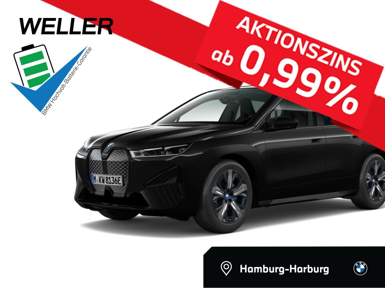 BMW iX xDr 50 Sport Laser,AHK,SkyL,Leas.o.Anz.569,-