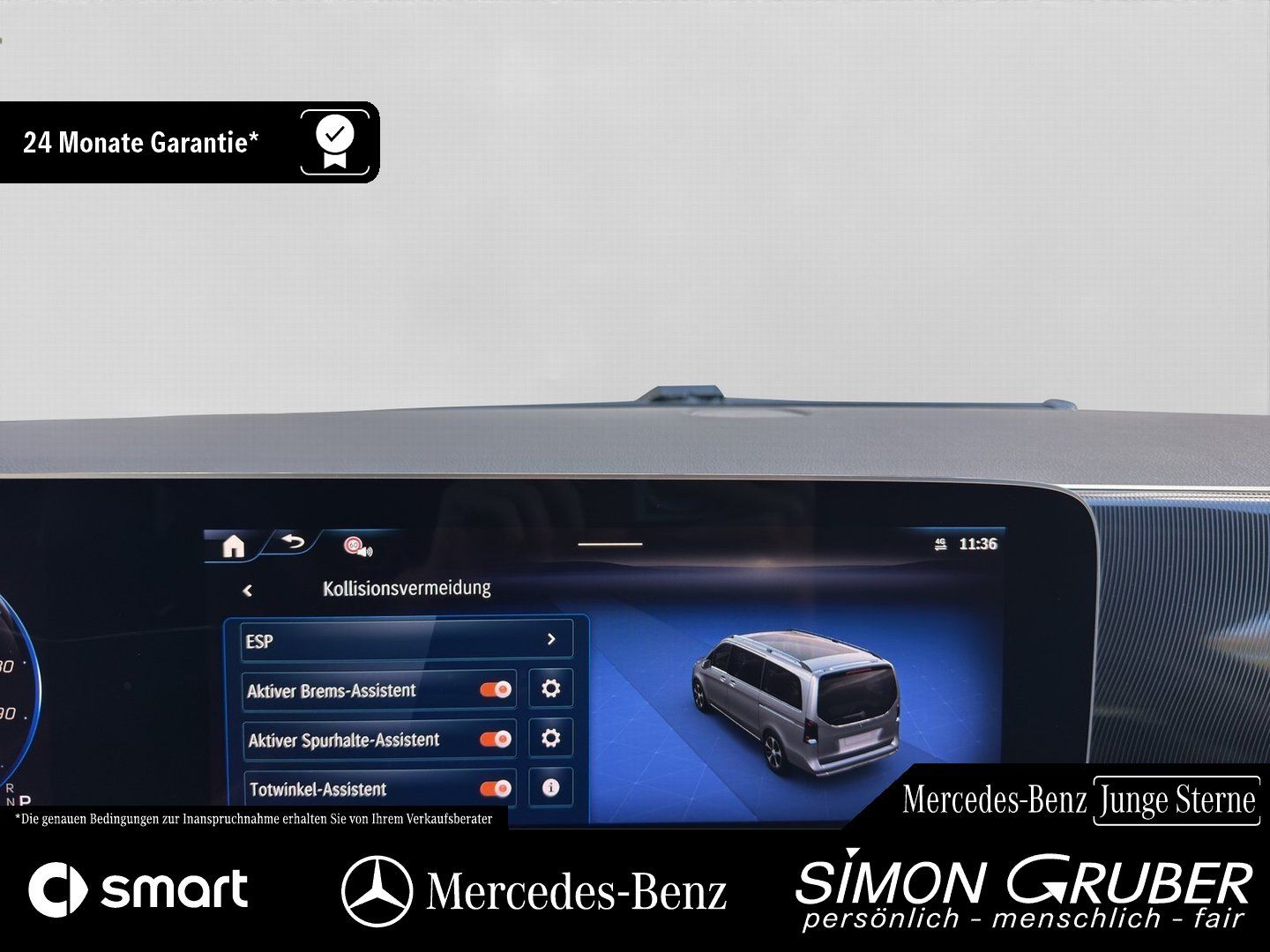 Fahrzeugabbildung Mercedes-Benz EQV 300 lang Leder Multibeam Dist Burm 6 Sitzer