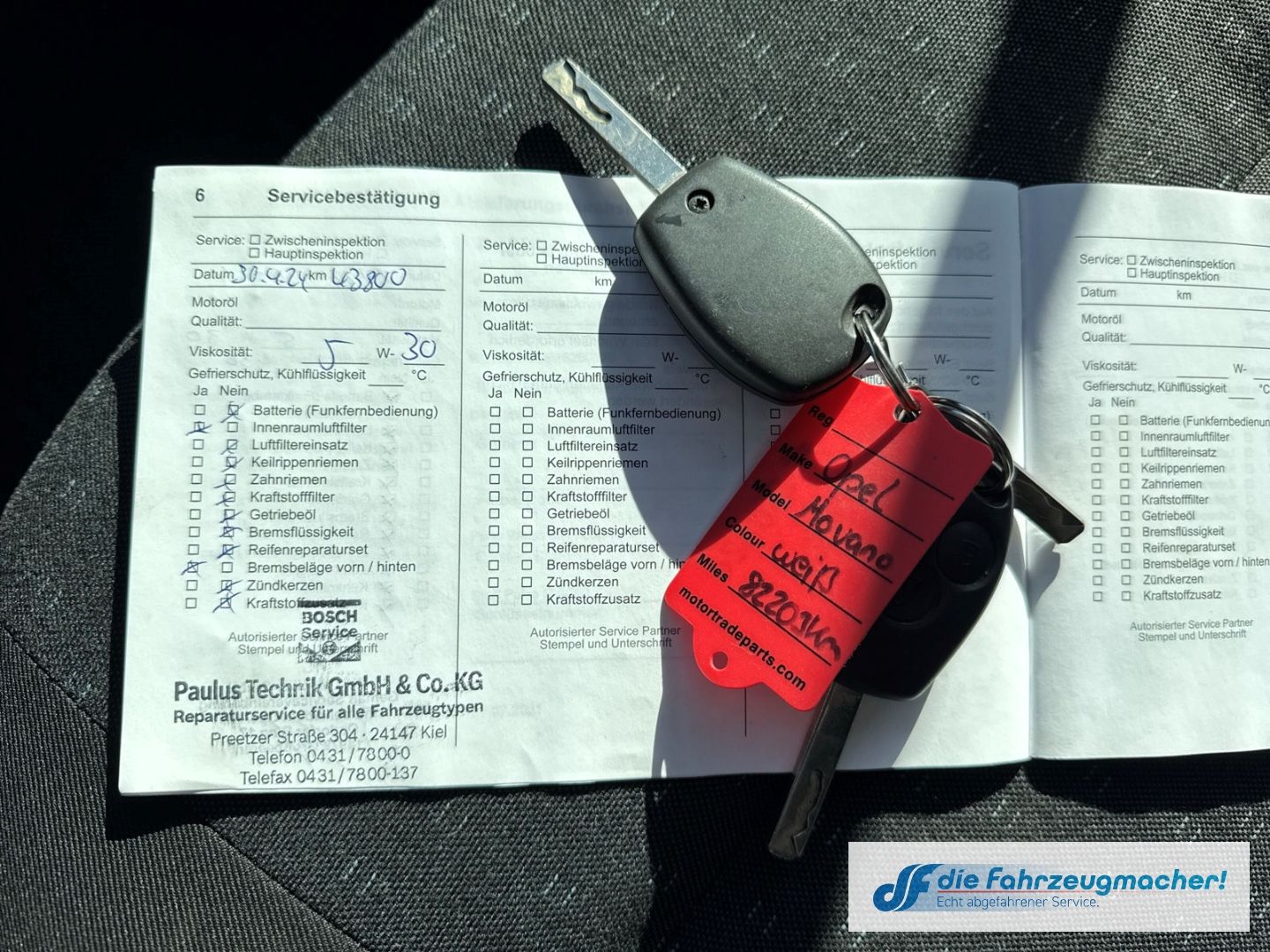 Fahrzeugabbildung Opel Movano B Kasten Kombi HKa L3H2 3,5t 2.3 CDTI Bit