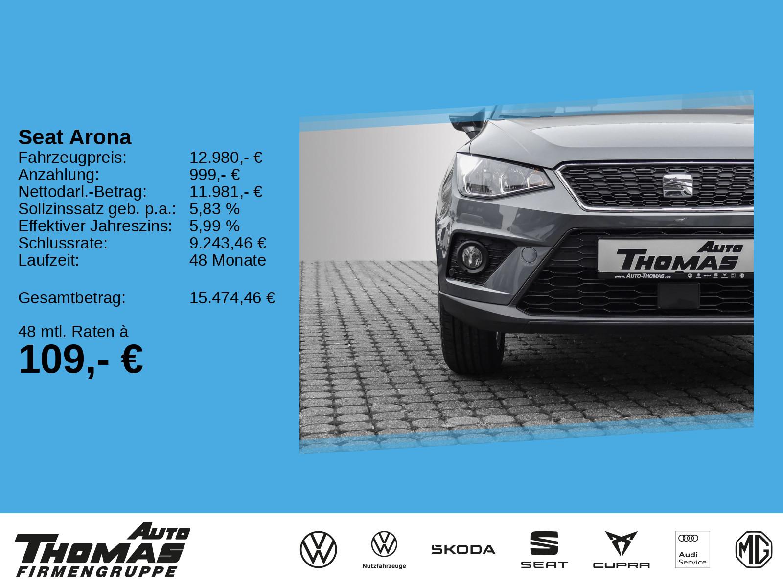 Seat Arona  Style  1.0 TSI PDC+RFK+SHZ+ACC+DAB+