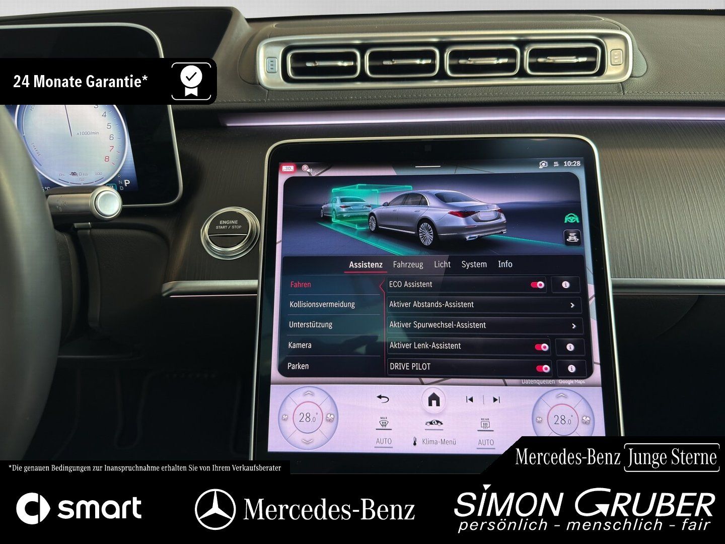 Fahrzeugabbildung Mercedes-Benz S 450 e AMG Chauffeure 4*Massage Guard 360 Burm