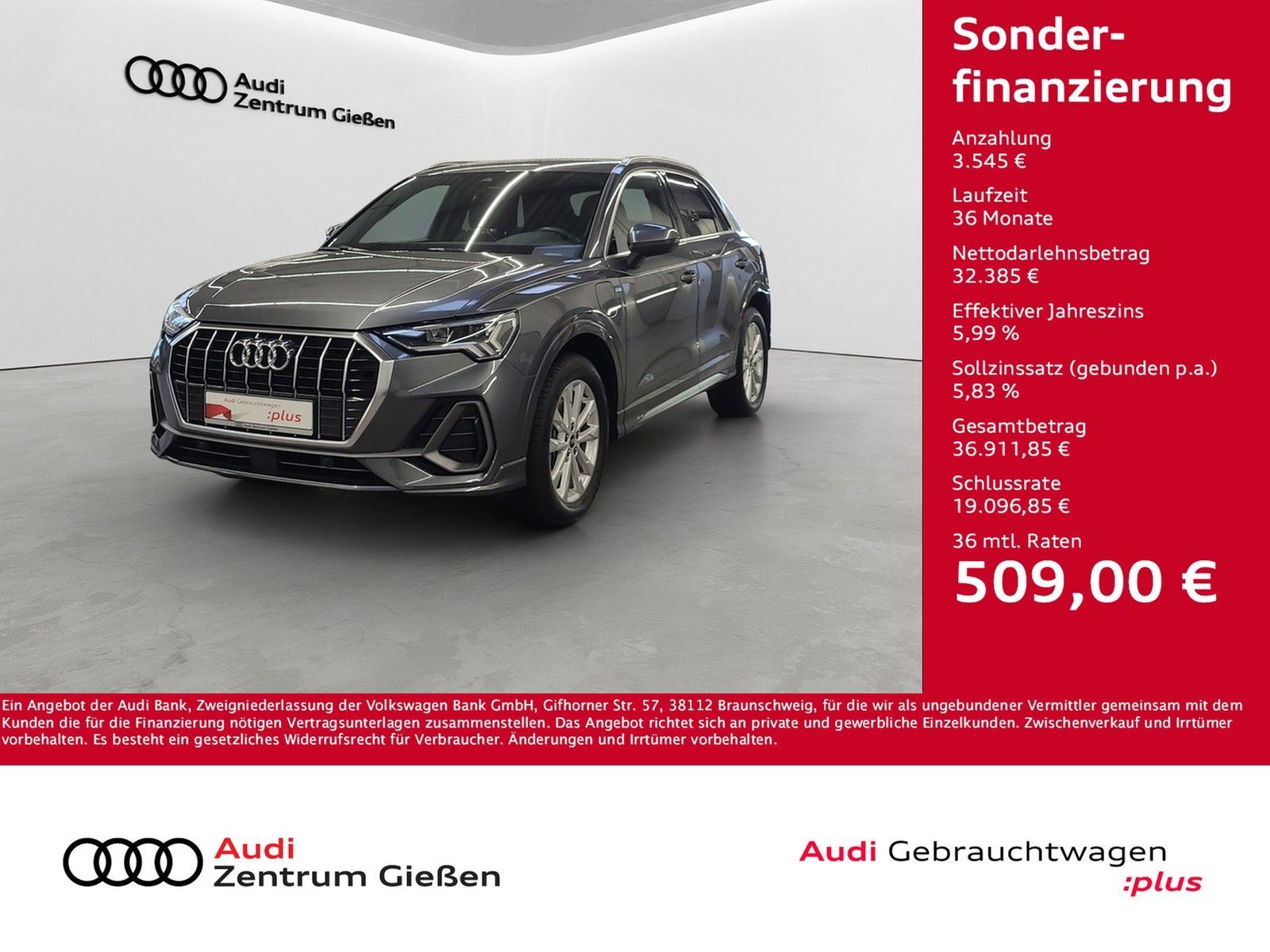 Audi Q3 45 TFSI e S line ACC Kamera LED Navi imagem 2