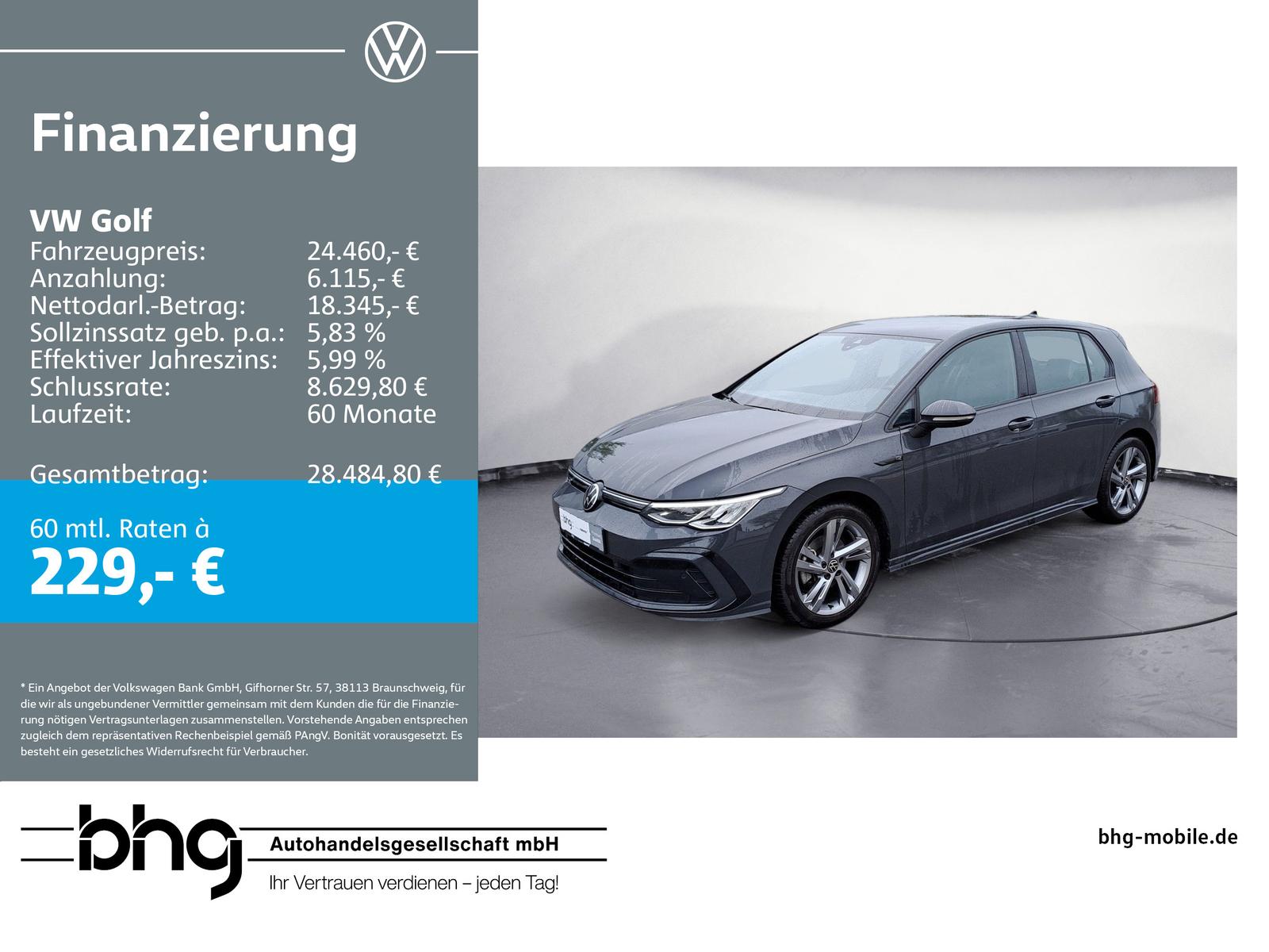 Volkswagen Golf 1.5 eTSI DSG R-Line *DAB+LED*EINPARKHILFE*