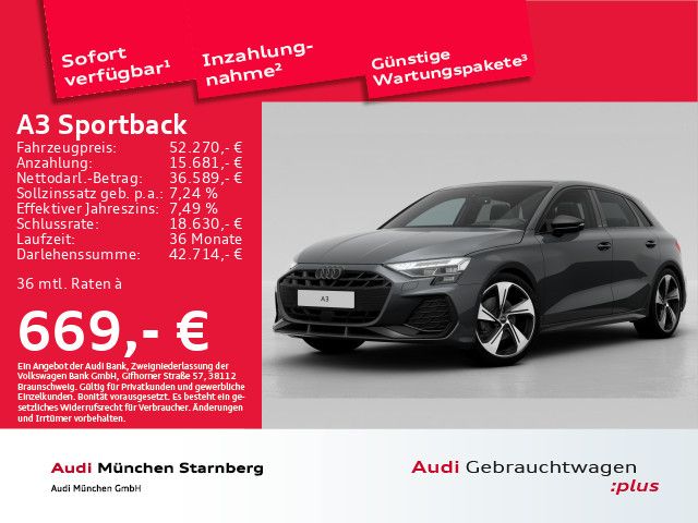 Audi A3 Sportback S line 35 TFSI MatrixLED Pano Navi