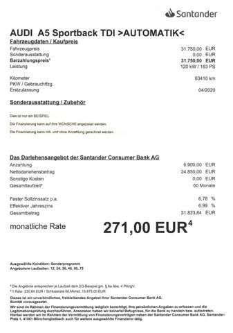 Fahrzeugabbildung Audi A5 Sportback 35 TDI >AUT/Leder/NAV/KAM/SHZ<