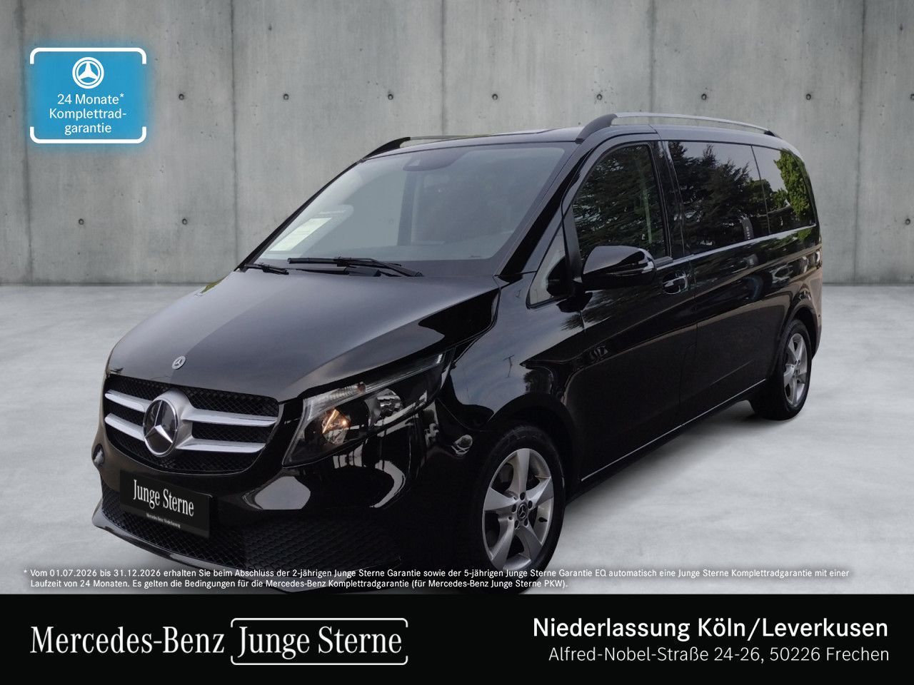 Mercedes V 220 2023, 2.0D dīzelis, Automāts, Furgons, Melns — Latvijā