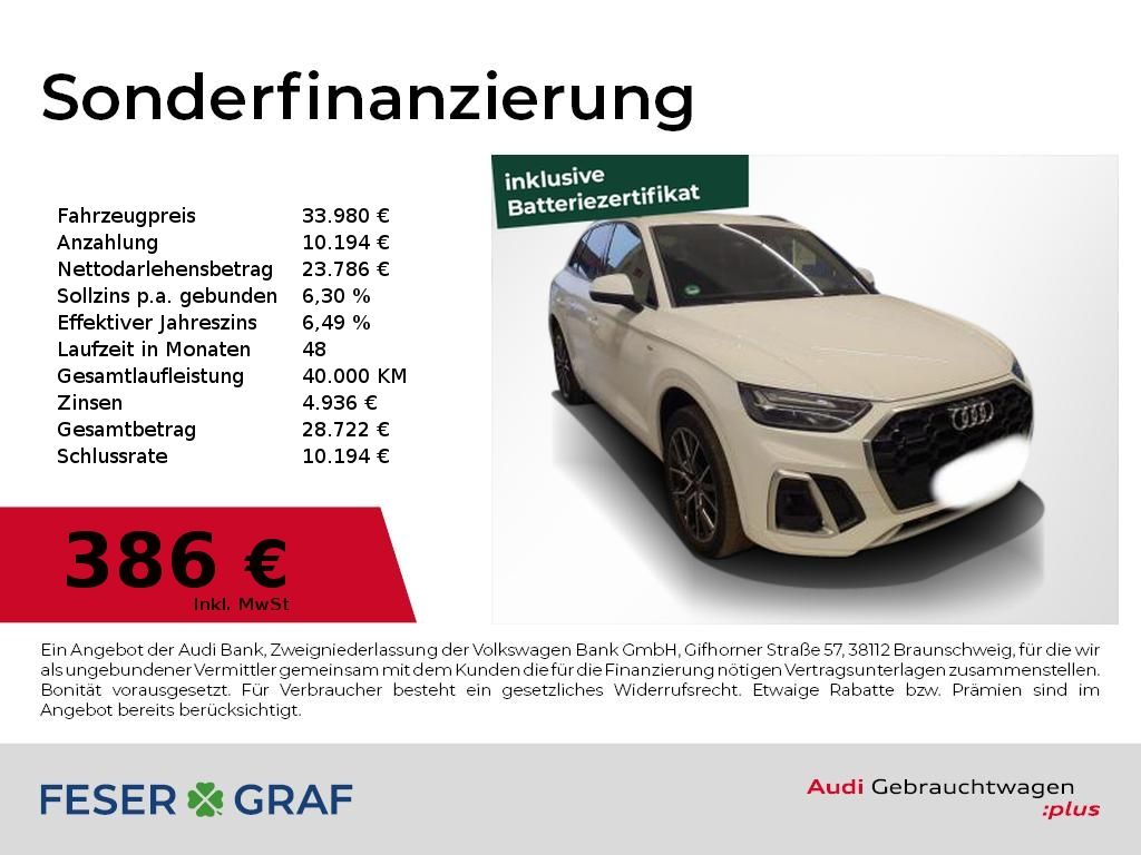 Audi Q5 50 TFSI e S Line Int Leder,HUD,AHK,Navi