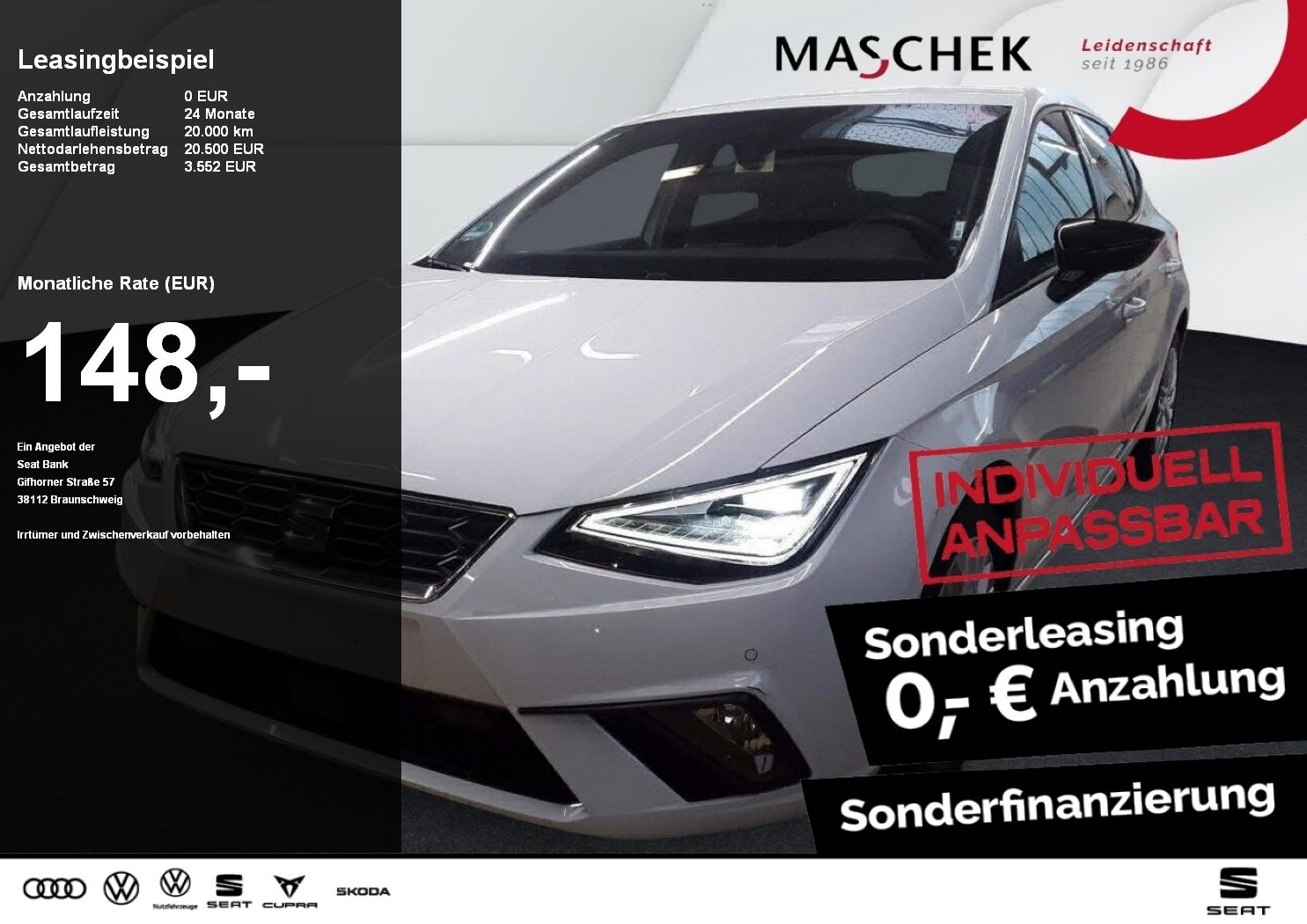 Seat Ibiza FR 1.0 TSI RearView LED Navi Sitzh. ACC