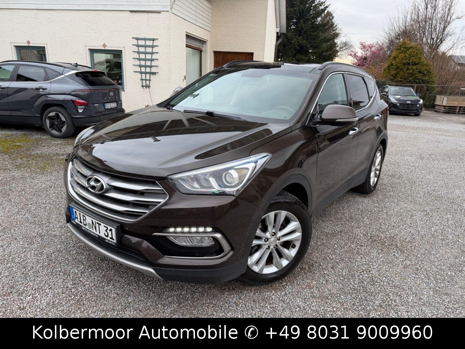 Hyundai Santa Fe blue 4WD LEDER|NAVI|SHZ
