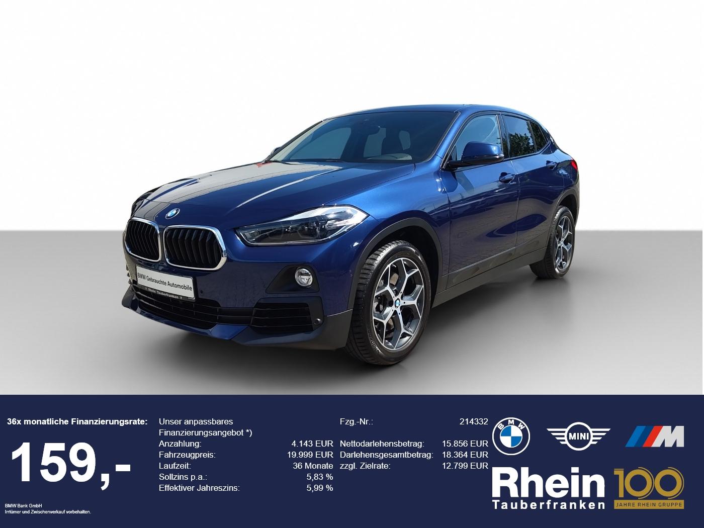 BMW X2 sDrive20i DKG LED/S-SITZ/SH/TEMPO/H-Klappe/CD