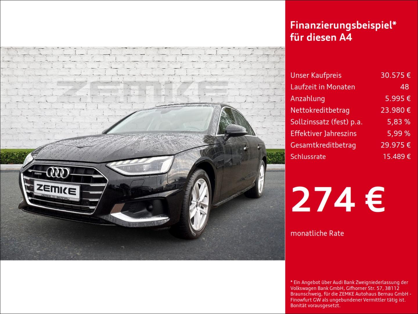 Audi A4 Limousine 45 TFSI S-tronic quattro advanced S