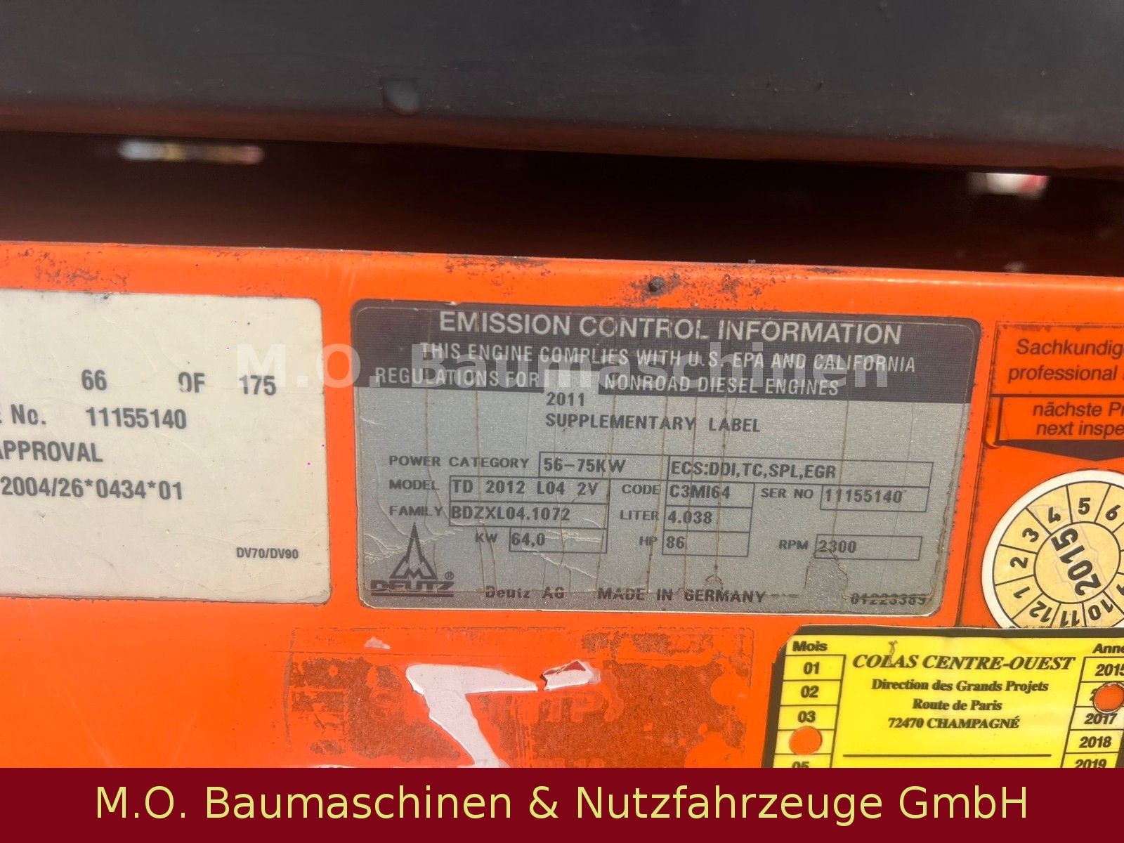 Fahrzeugabbildung Hamm DV 70  VO/ Walze / 7,5t
