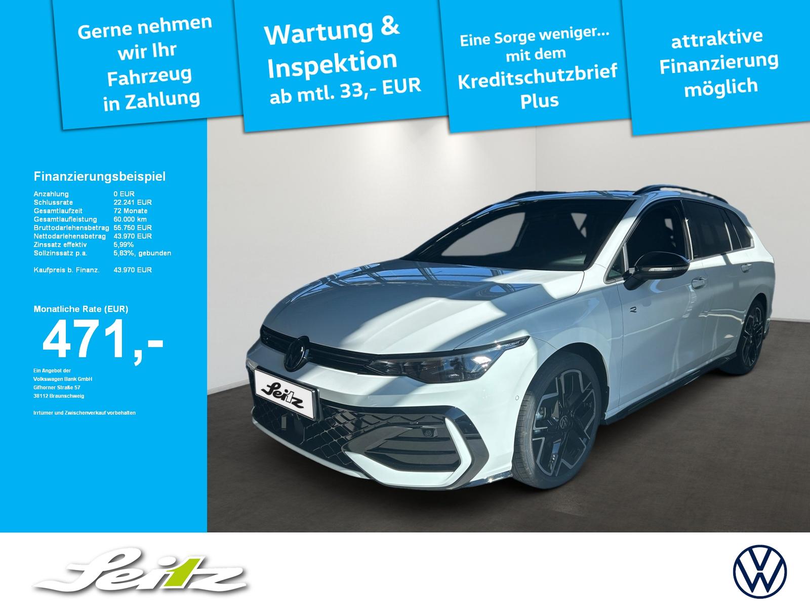 Volkswagen Golf Variant 2.0 TSI DSG 4Motion R-Line AHK. Nav