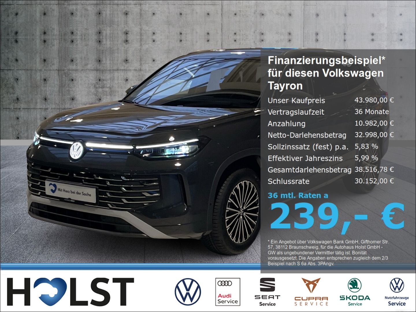 Volkswagen Tayron Elegance 2.0TDI SCR 150 PS 7-Gang-DSG