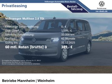 Volkswagen Leasingangebot: Volkswagen Multivan 2.0 TDI DSG Klima DAB ACC PDC LED