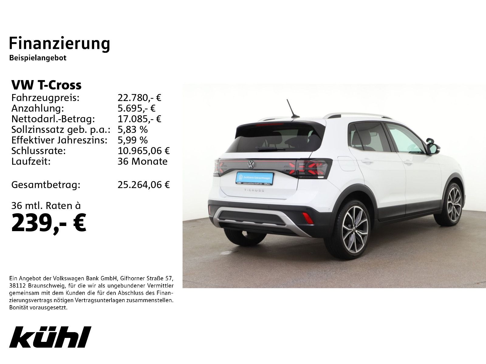 Volkswagen T-Cross 1.0 TSI DSG Style - Fahrschulfahrzeug IQ foto 2